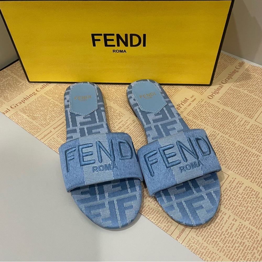 Fendi Women’s Blue Sandals